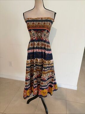 She’s cool large summer boho strapless dress 1843